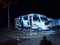 Vollbrand Wohnmobil Koeln Poll Baumschulenweg P036